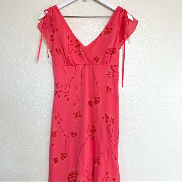 Vintage Pink Floral Ruched Midi Dress 90’s chic - Picture 11 of 16
